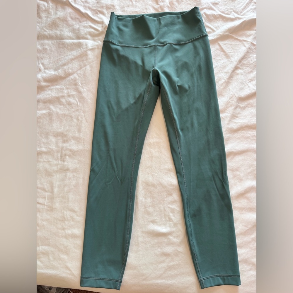 Lululemon Wunder Under 25” Size 8 Teal Leggings